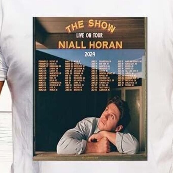 Niall Horan The Live On Tour 2024 Music Concert Fan Tour Dates Graphic Tee - Picture 2 of 5
